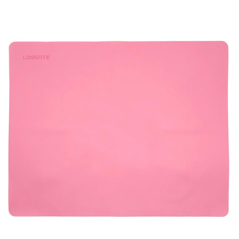 LONGFITE Silicone Baking Mat for Dough Rolling Pastry Fondant Mat Large Nonstick and Nonskid Heat Resistent, Countertop Protector, Dining Table Mat and Placemat (Large, Pink) - Image 2